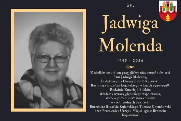 Nie żyje Jadwiga Molenda, była burmistrz Brześcia Kujawskiego. Miała 81 lat