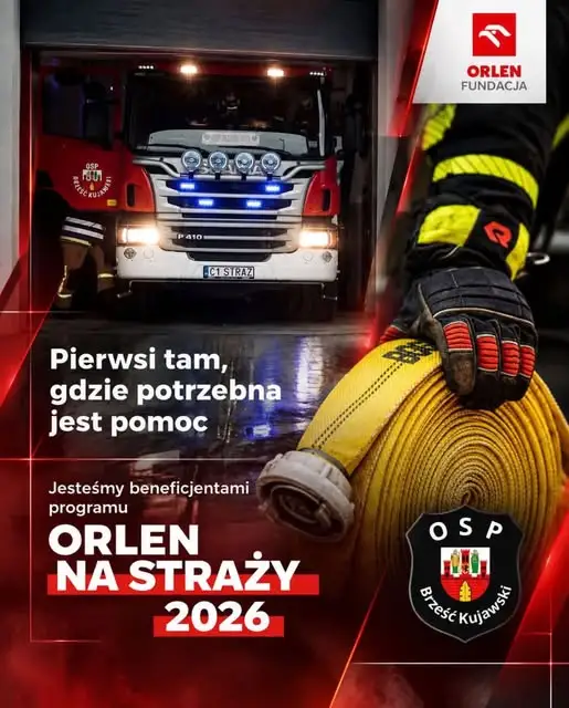 OSP Brześć Kujawski w gronie 441 jednostek nagrodzonych w programie „ORLEN NA STRAŻY”