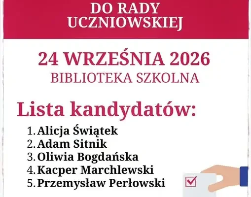 Wybory do Rady Uczniowskiej w PCKZiU – znamy kandydatów