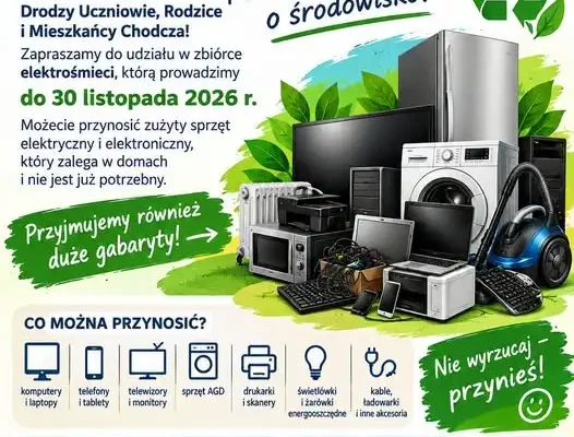 Chodcza zbiera elektrośmieci – akcja potrwa do końca listopada 2026