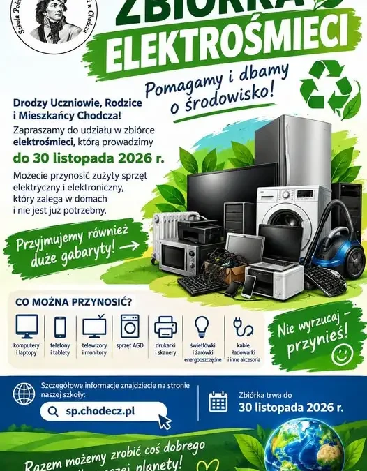 Chodcza zbiera elektrośmieci – akcja potrwa do końca listopada 2026