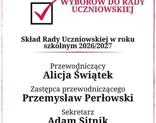 Wybory do Rady Uczniowskiej 2026/2027 – znamy skład nowego samorządu!