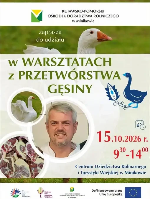 Warsztaty z przetwórstwa gęsiny w Minikowie – zapisy trwają