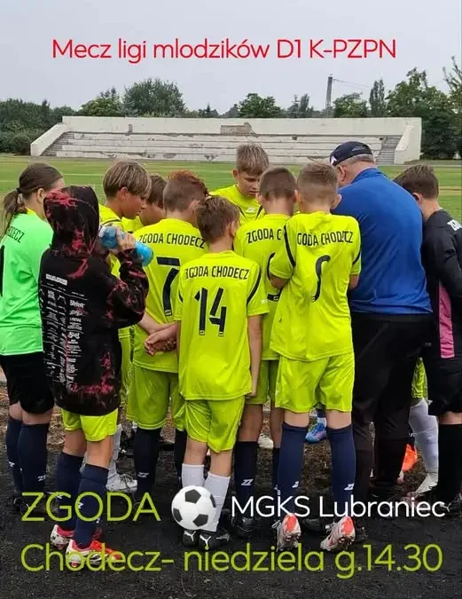 Zgoda Chodecz kontra MGKS Lubraniec – niedzielny mecz mlodzików D1