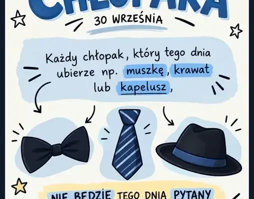 Dzień Chłopaka w szkole: muszka, krawat lub kapelusz zwalniają z odpowiedzi i kartkówek