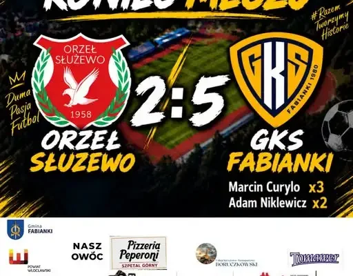 GKS Fabianki wygrywa w Służewie. Hat-trick Marcina Curyło!