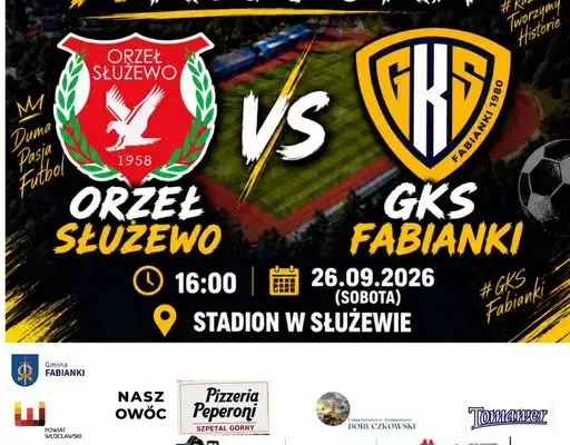 GKS Fabianki zagra na wyjeździe z Orłem Służewo w 7. kolejce klasy okręgowej