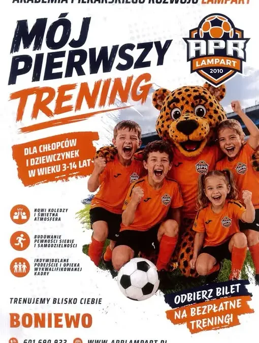 Bezpłatny trening piłkarski dla dzieci w Boniewie – sprawdź, jak dołączyć
