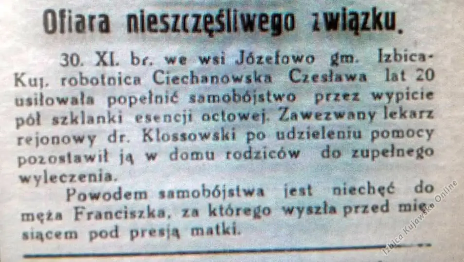Tragiczna historia z Józefowa: gdy małżeństwo było wyrokiem