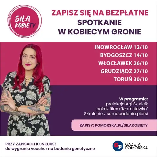 „Siła KobieTY 2026” – bezpłatne spotkania o zdrowiu kobiet w Kujawsko-Pomorskiem