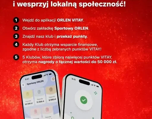 Wsparcie dla klubu sportowego w Choceniu – oddaj swoje punkty ORLEN VITAY