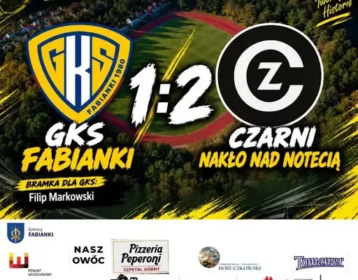 GKS Fabianki przegrywa z Czarnymi Nakło 1:2 w meczu klasy okręgowej