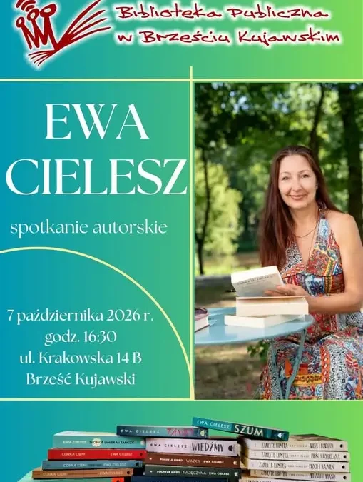 Ewa Cielesz spotka się z czytelnikami w Brześciu Kujawskim