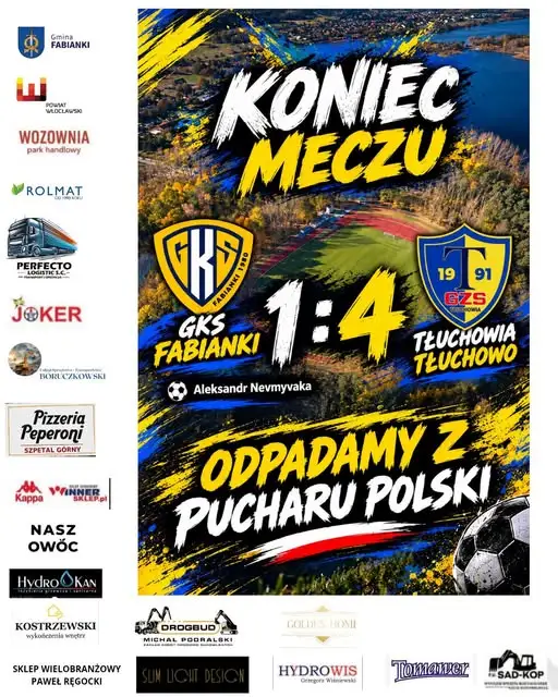 GKS Fabianki żegna się z Pucharem Polski po porażce z Tłuchowią