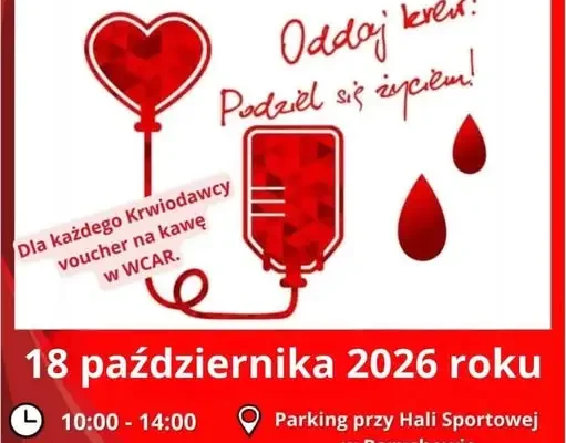 Baruchowo: zbiórka krwi w hali sportowej – Wójt Gminy zaprasza