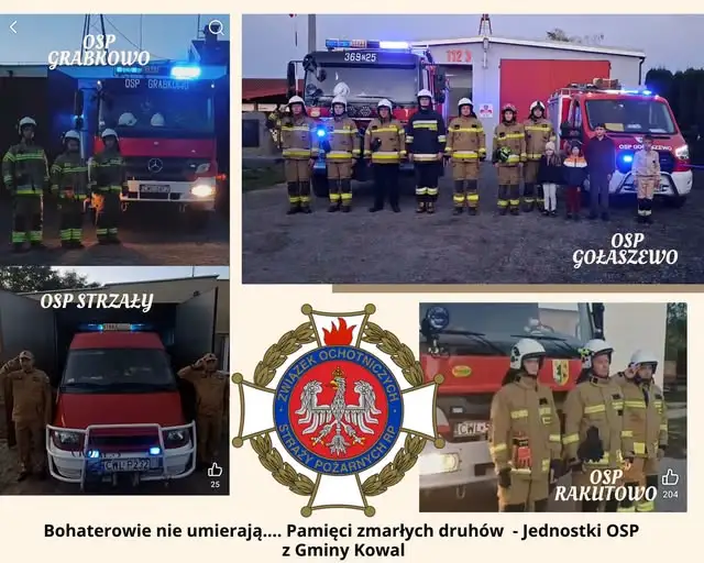 Strażacy z gminy Kowal oddali hołd tragicznie zmarłym druhom z Niska