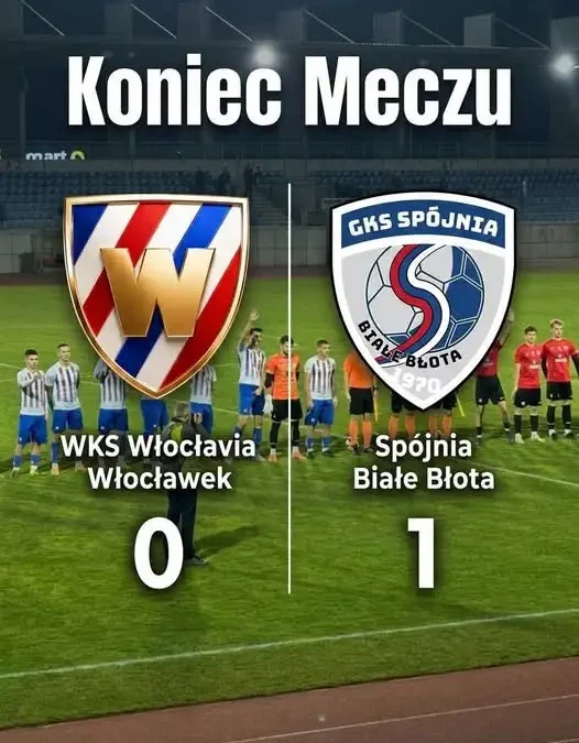 Włocłavia przegrywa w zaległym meczu z Spójnią Białe Błota 0:1
