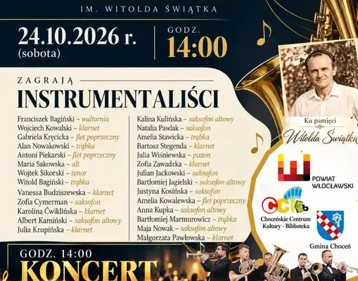 Choceń zaprasza na II Powiatowy Konkurs Muzyków Orkiestr Dętych im. Witolda Świątka