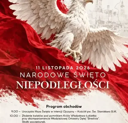 Brześć Kujawski uczci 108. rocznicę niepodległości – msza, medale i koncert