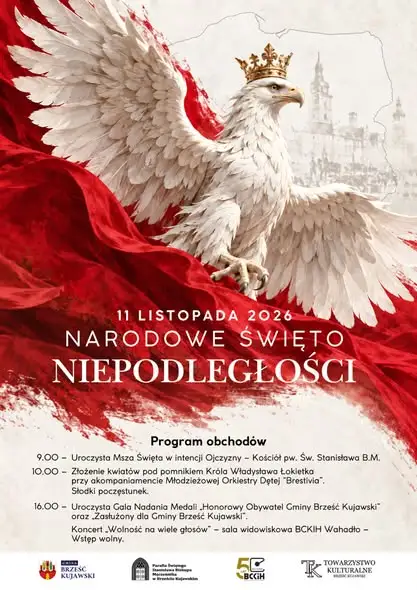 Brześć Kujawski uczci 108. rocznicę niepodległości – msza, medale i koncert