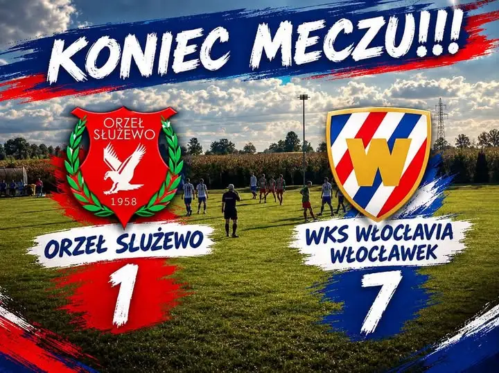 WKS Włocłavia rozgromiła Orła Służewo 7:1 w wyjazdowym meczu
